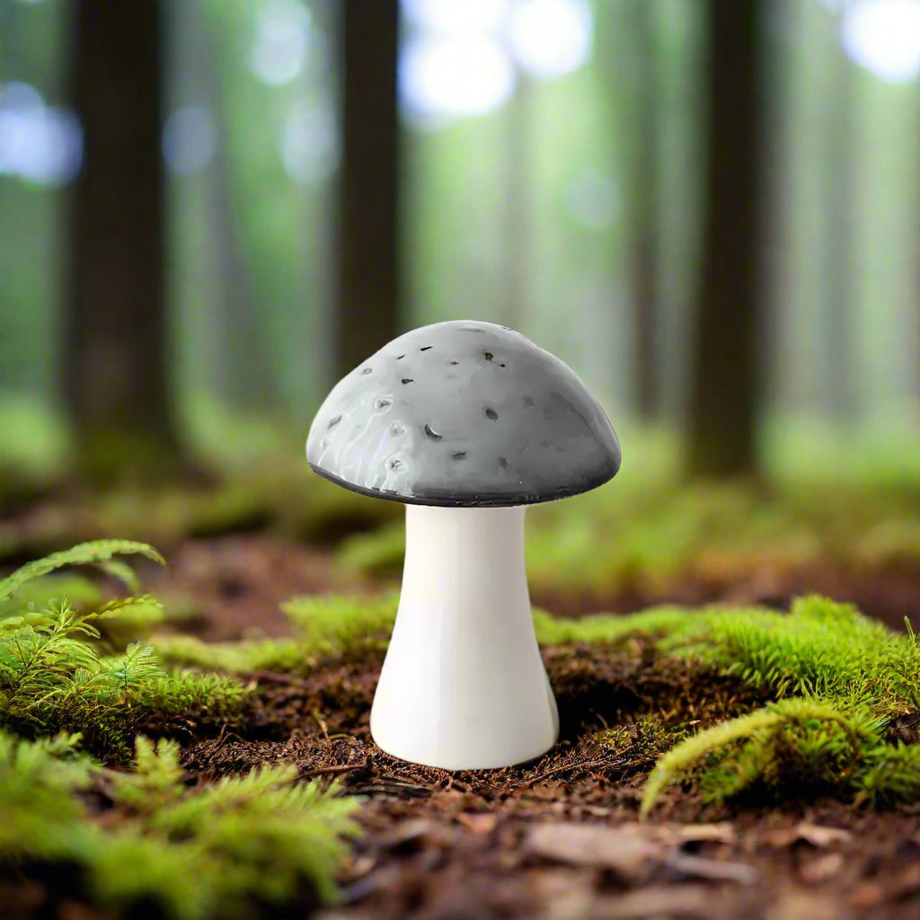Large Grey Ceramic Mushroom
