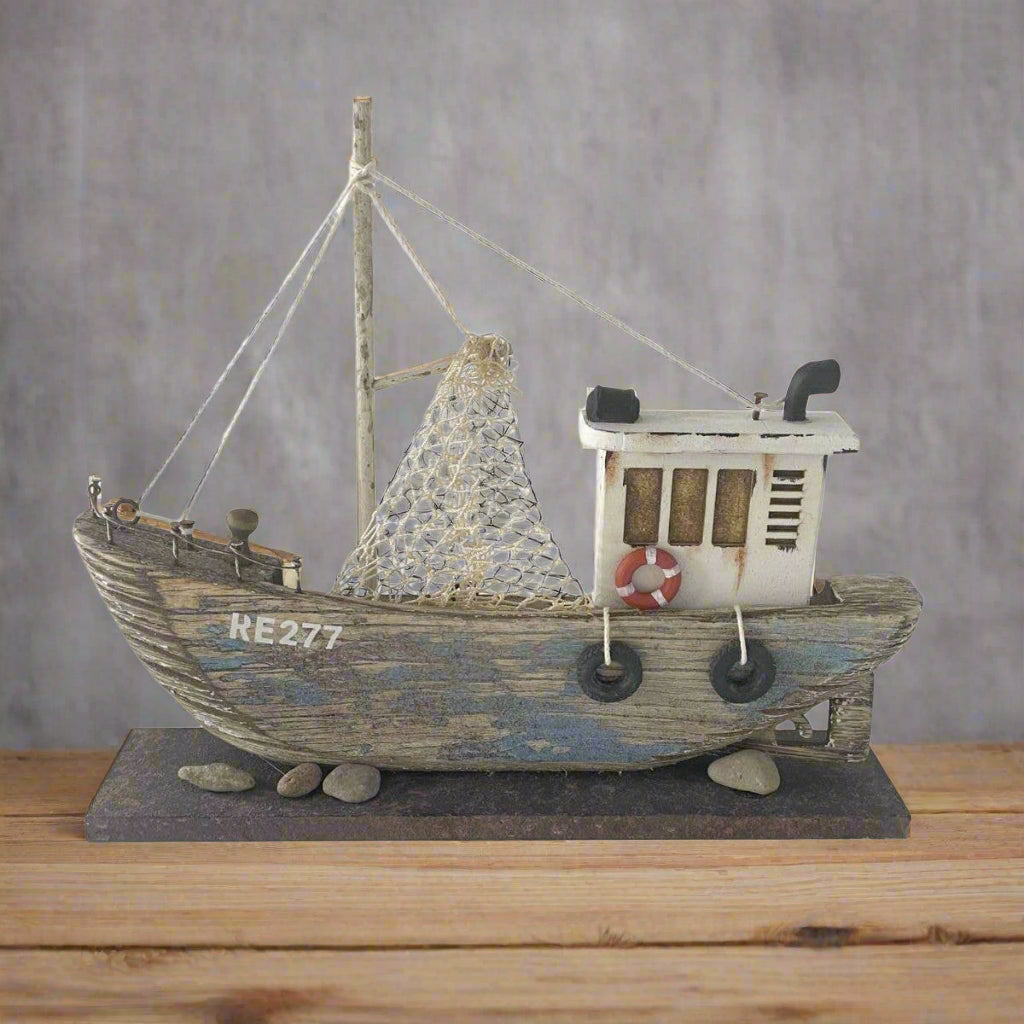 Fishing Trawler on Plinth
