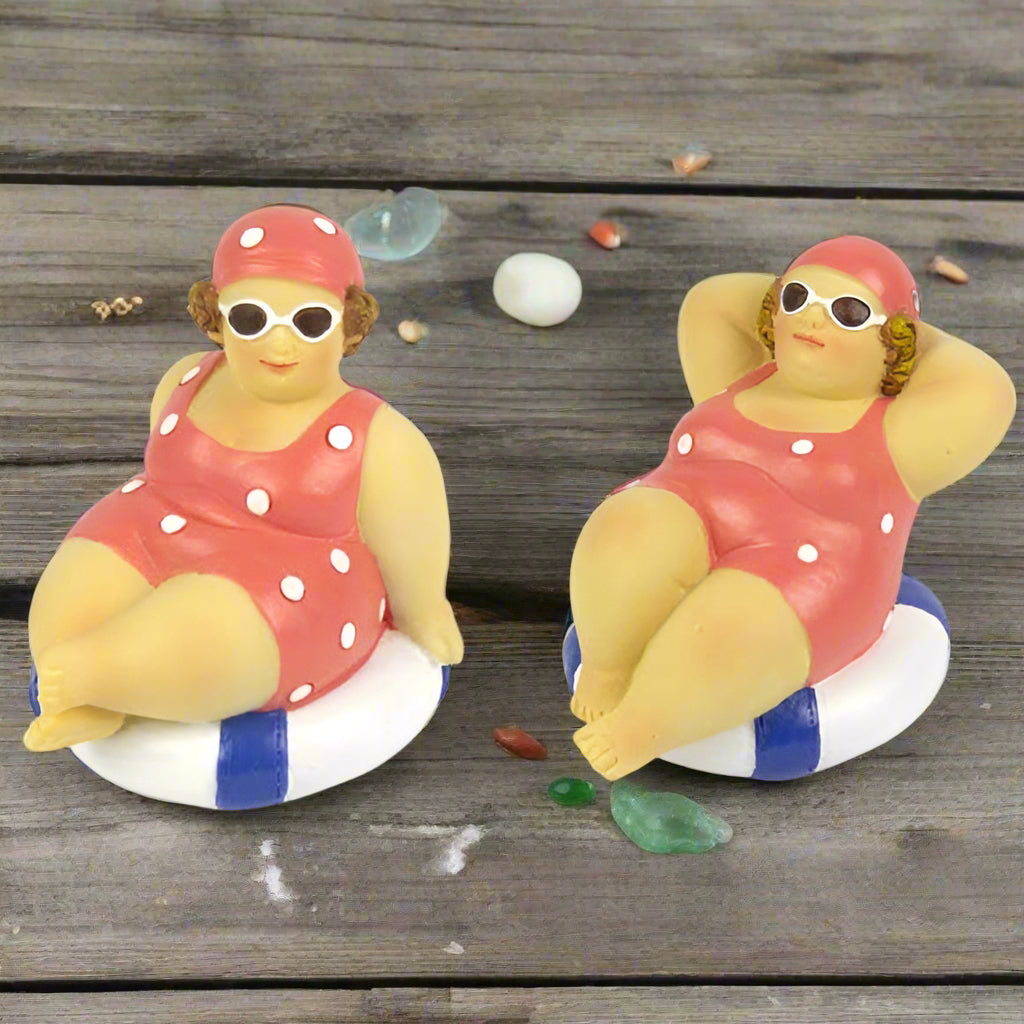 Fat Ladies Sitting on Rubber Ring
