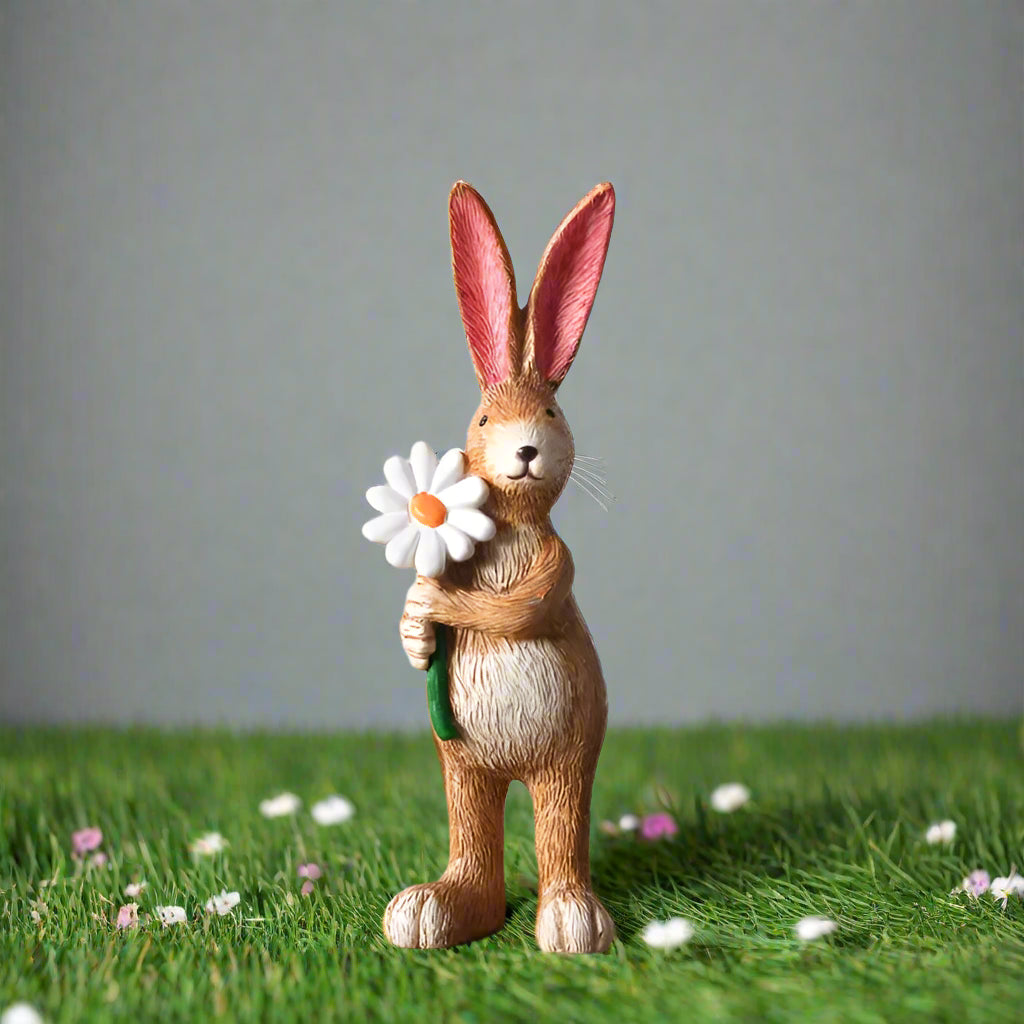 Rabbit & Daisy Ornament