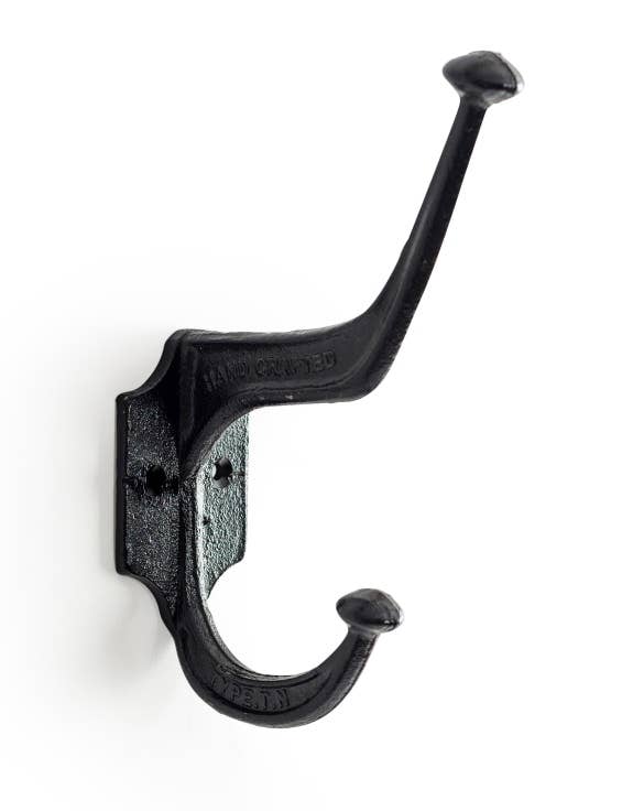 Cast Iron Industrial Black Coat Hook