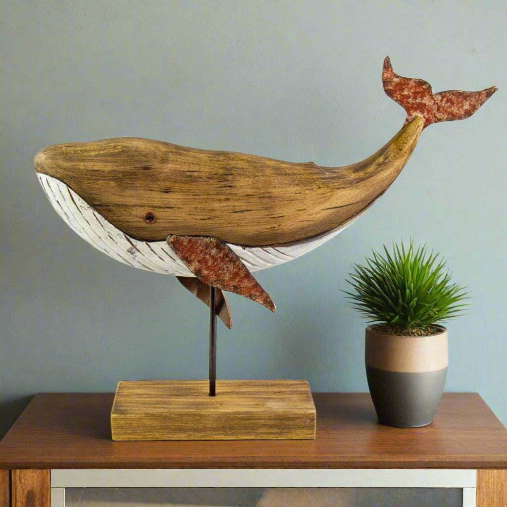 Rusty The Whale on Stand