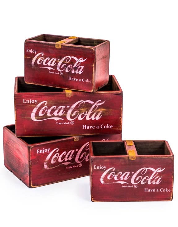Antiqued Wooden Cola Storage Boxes