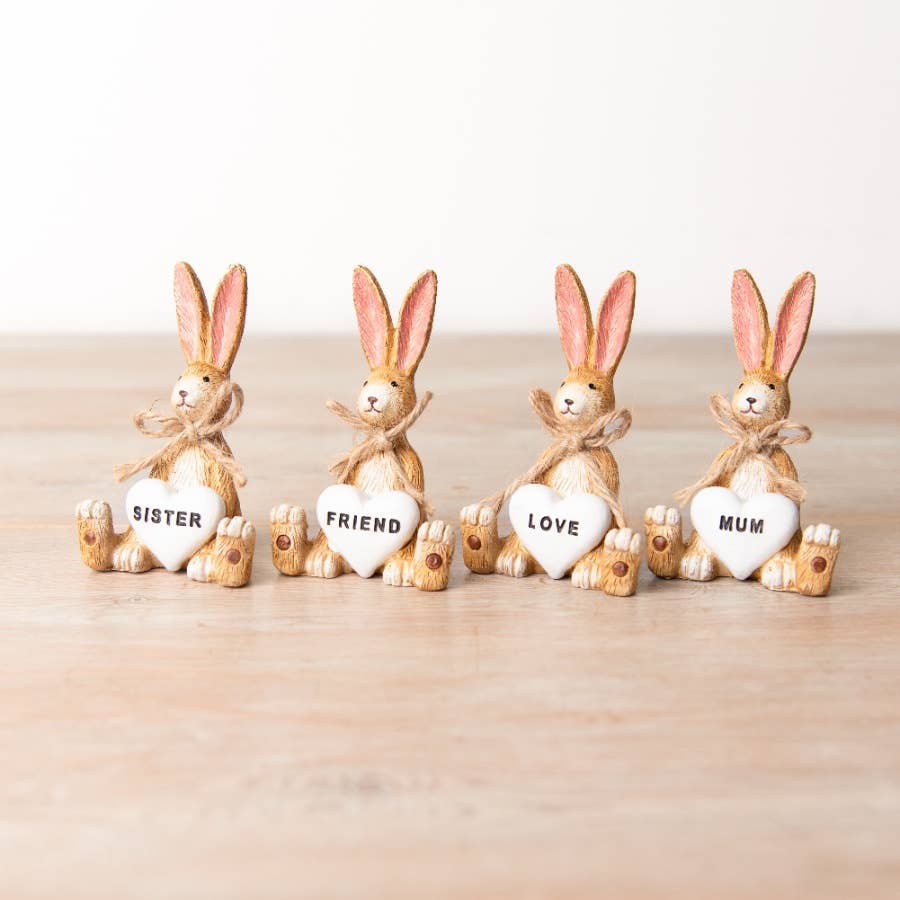 Mini Jasper Rabbit Holding Love Heart