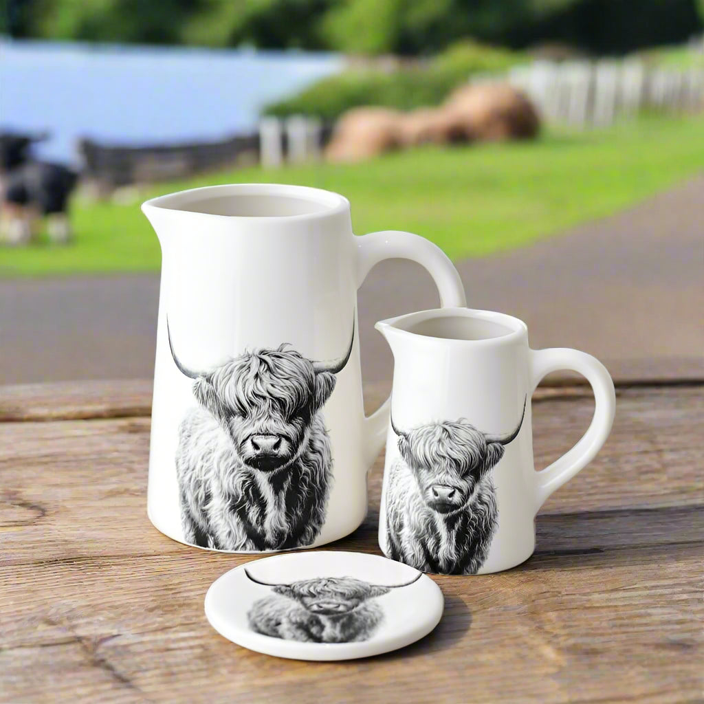 Small Highland Cow Jug, 11cm