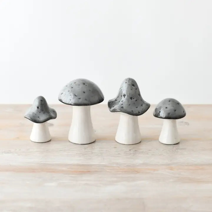 Large Grey Ceramic Mushroom