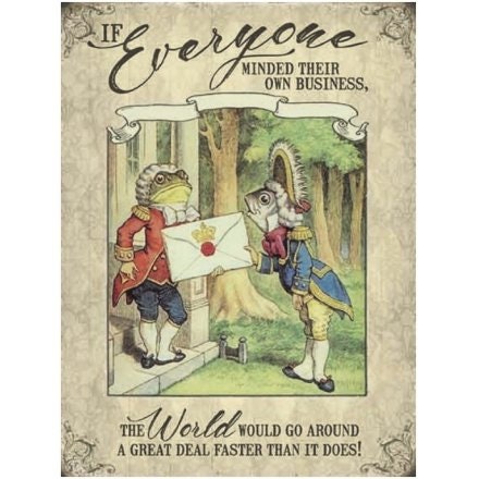 ALICE in WONDERLAND - Mind Their Own Business - FRAMED metal Picture