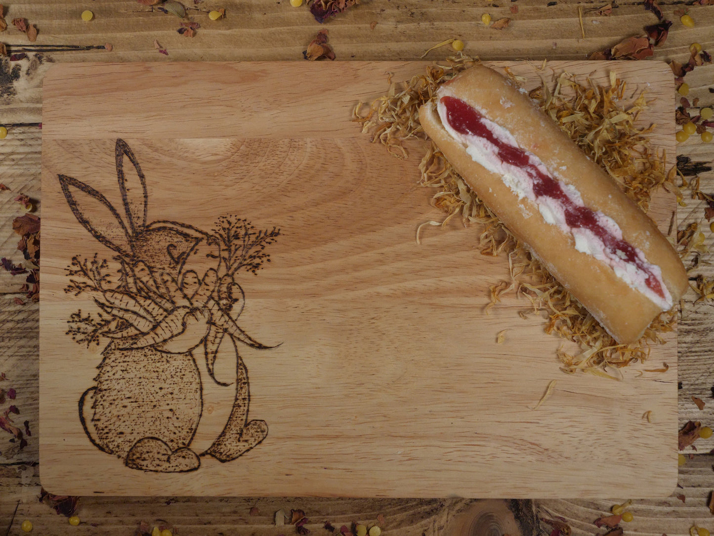 Rabbit & Carrot Chopping board - Charcuterie board - Chees Board