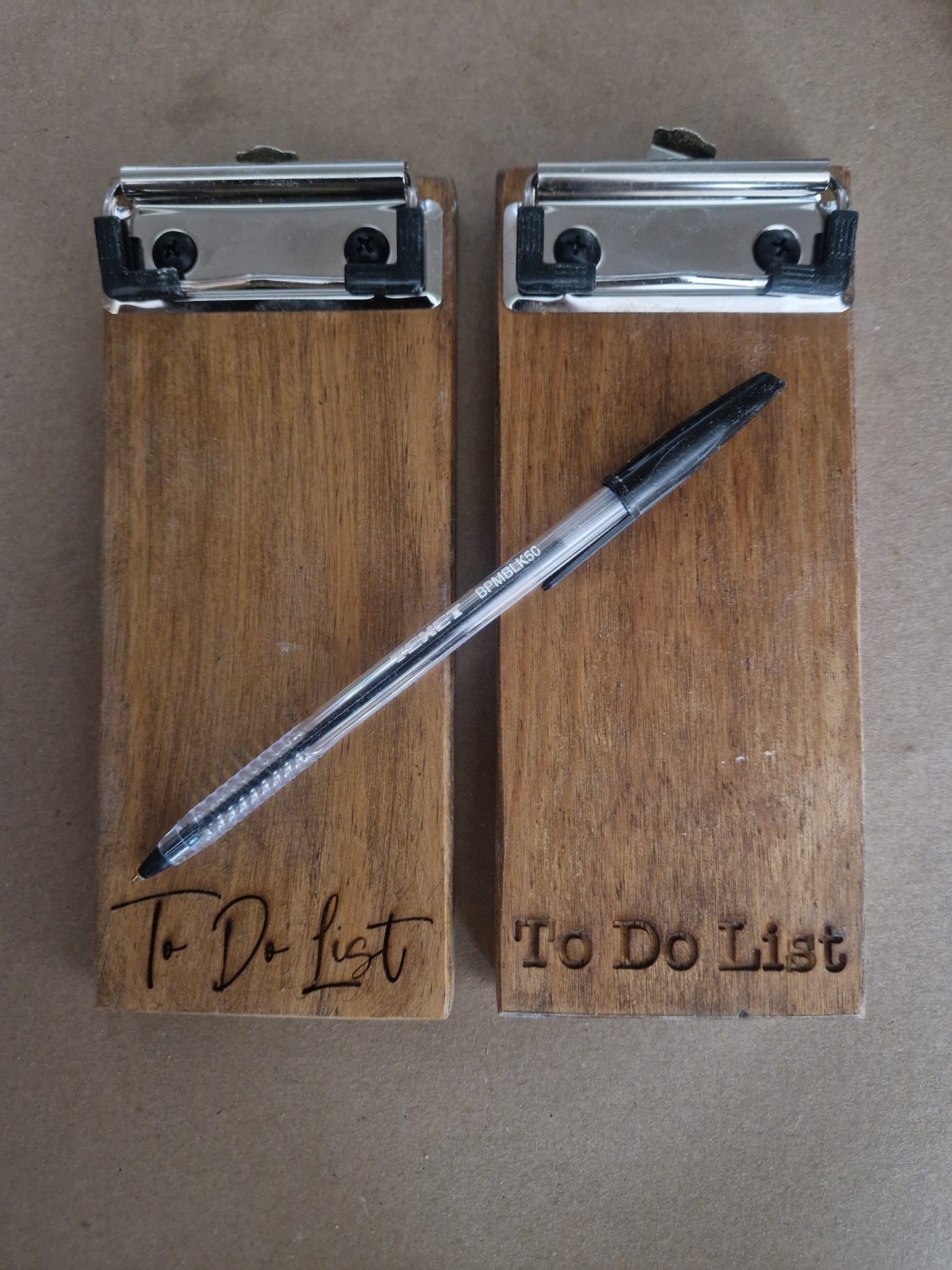 Wooden To Do List clip pad note taking engraved shopping check list - personalisation available Just ask