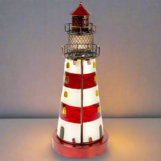 Red Stained Glass Lighthouse