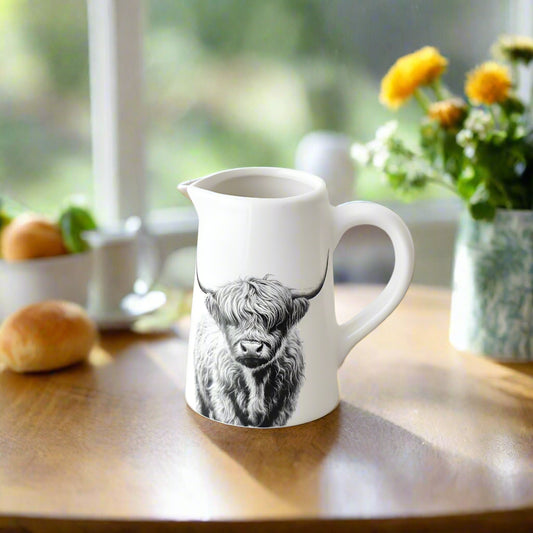 Small Highland Cow Jug, 11cm