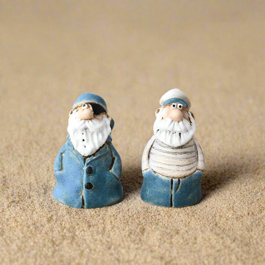 Small Blue Boat Man Ornament