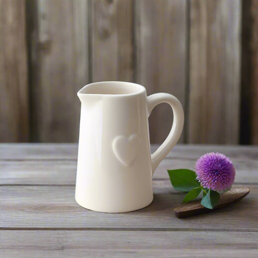 Ceramic Heart Jug - 11cm