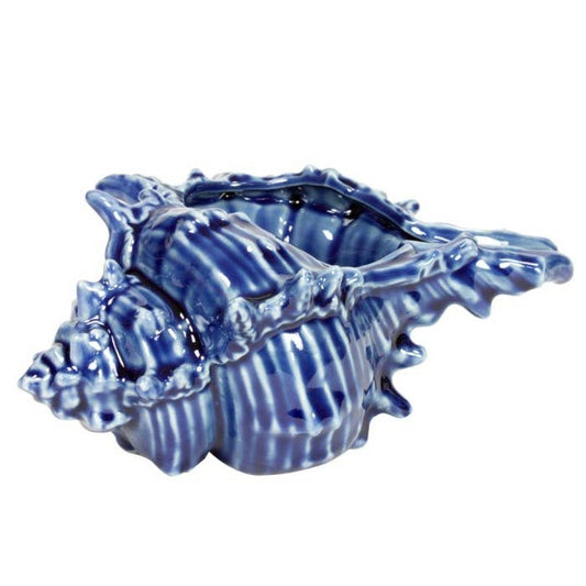 Ceramic Blue Conch Shell Pot