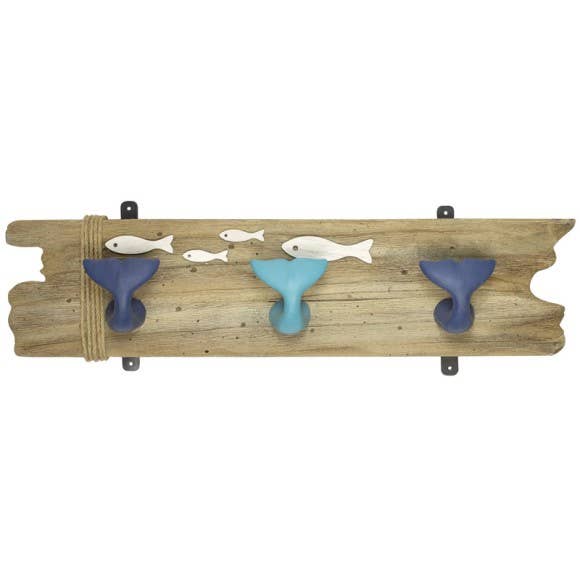 Whale Tail/Fish 3 Coat hooks