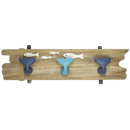 Whale Tail/Fish 3 Coat hooks