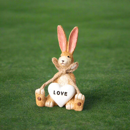Mini Jasper Rabbit Holding Love Heart