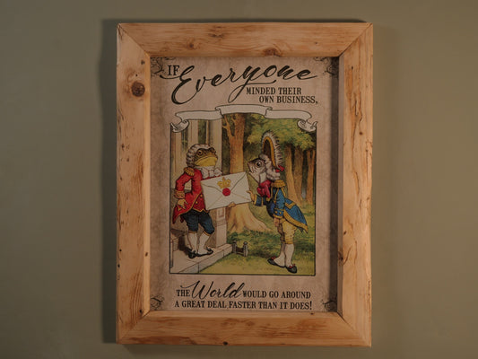 ALICE in WONDERLAND - Mind Their Own Business - FRAMED metal Picture
