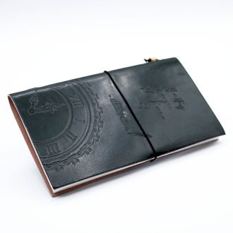 Handmade Leather Journal - If a Story is in You - black