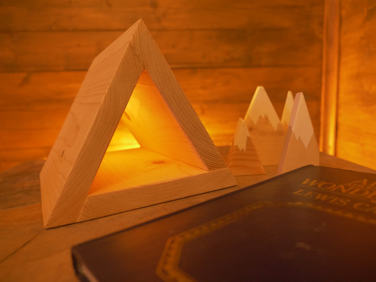 WOODEN Triangle BOOKREST and Phone Stand | Book ORGANISER | Bedside table phone and Glasses Stylish page saver Handmade personalised Gift