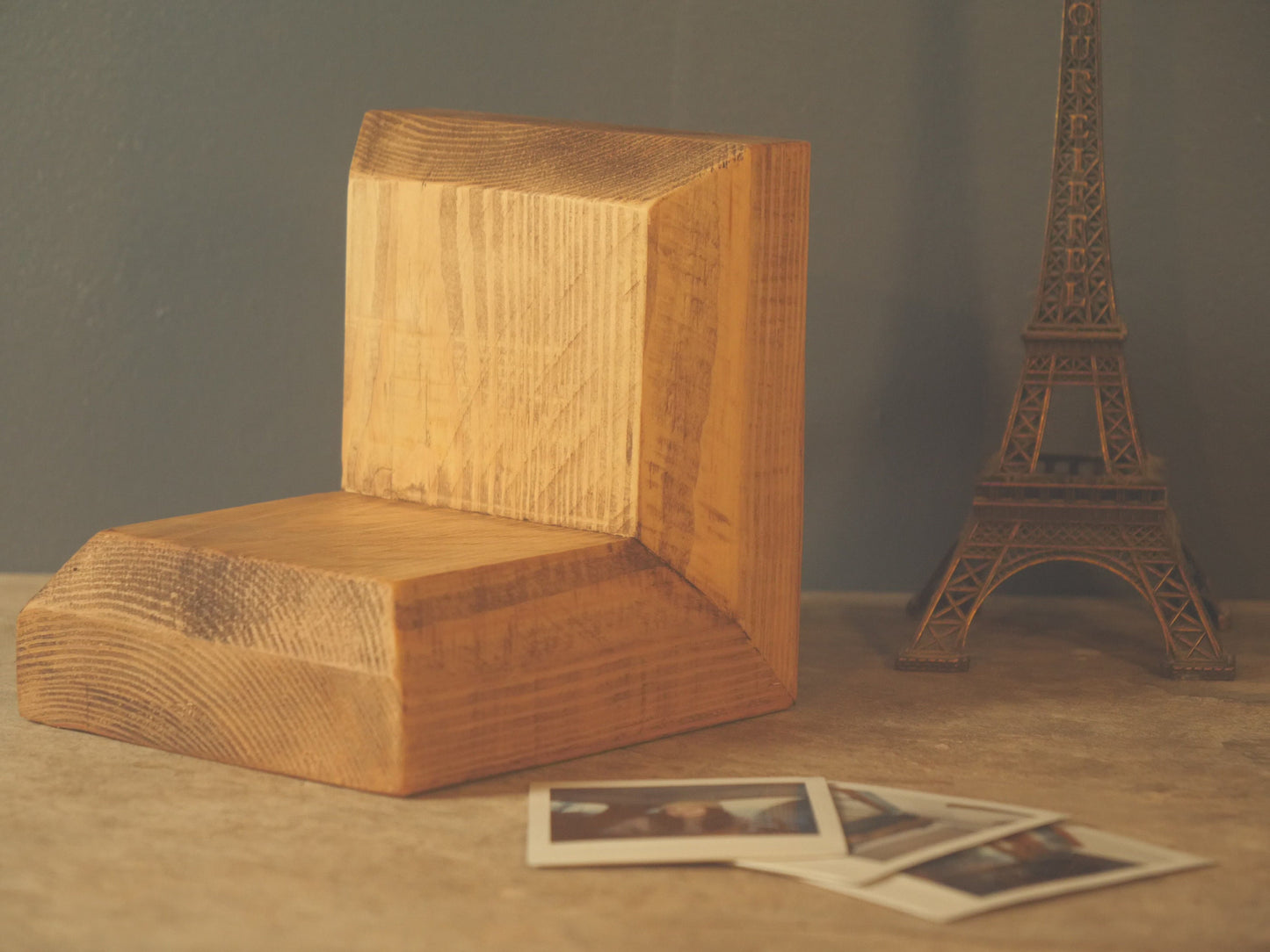 Chunky Rustic Wooden Bookends