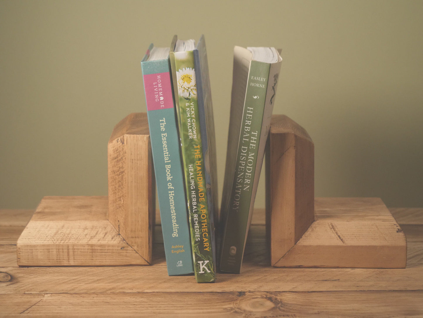 Chunky Rustic Wooden Bookends