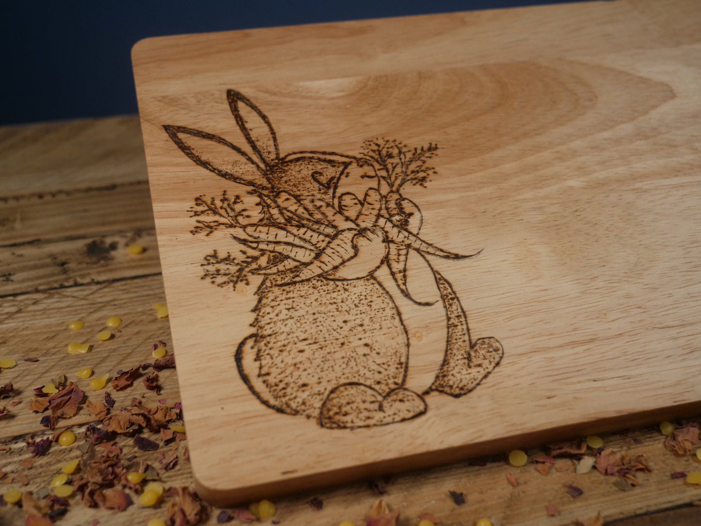 Rabbit & Carrot Chopping board - Charcuterie board - Chees Board