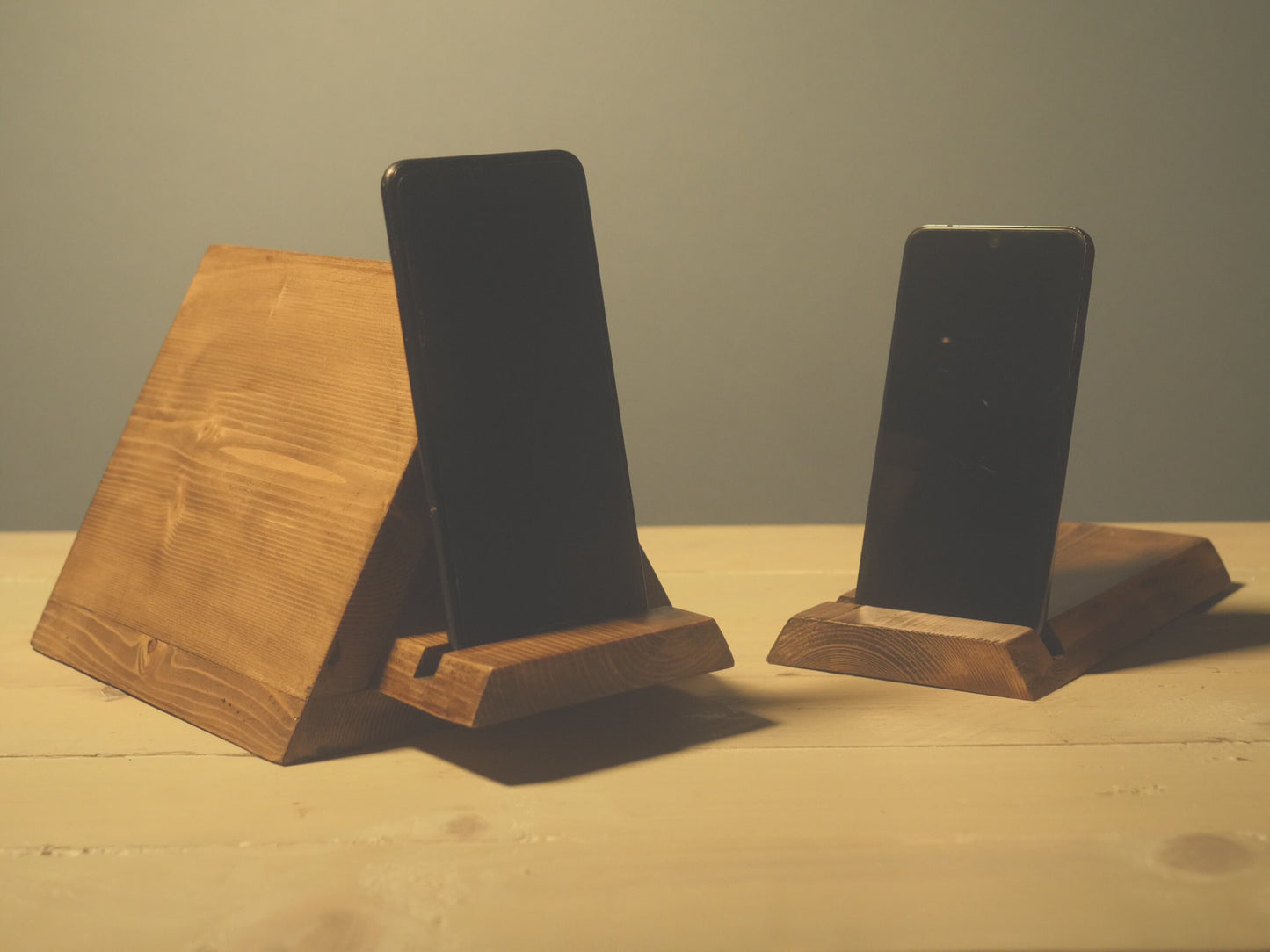 WOODEN Triangle BOOKREST and Phone Stand | Book ORGANISER | Bedside table phone and Glasses Stylish page saver Handmade personalised Gift