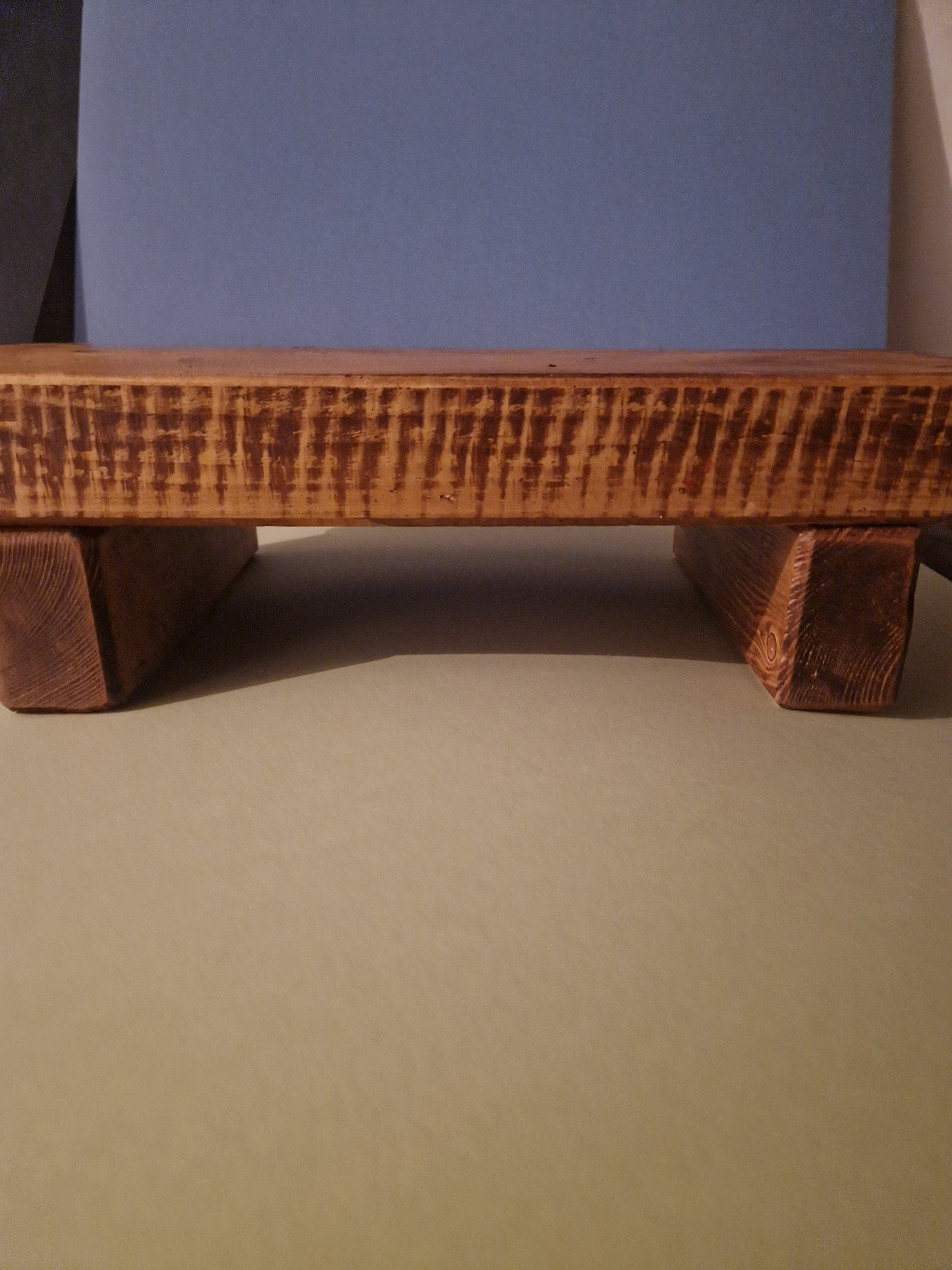 Stepping STOOL, sturdy wood rustic STEP. Painted with voc friendly Chalk paint & finished with browning wax, kitchen stool Brass pin Finish