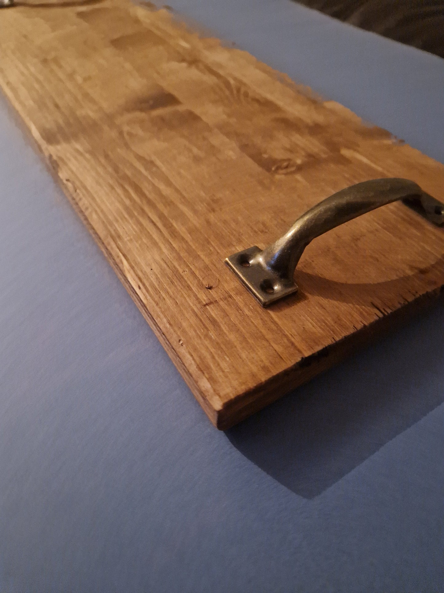 Display Service tray, rustic knotted pine wooden tray, wedding table centre piece plant stand service plater decoration with handles
