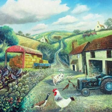 Farmyard Friends Greeting Card Blank Inside 160 x 160mm