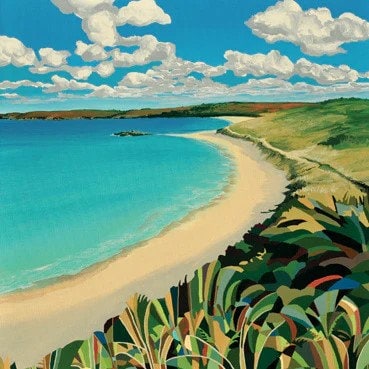 Island Escape Art Card Blank Inside 160 x 160mm